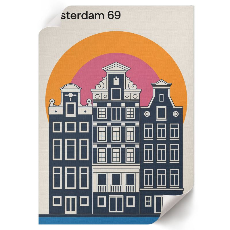 Plakat ArtPrintCave 21x29,7 cm Kamienice Amsterdam Urban Shape 1 szt.