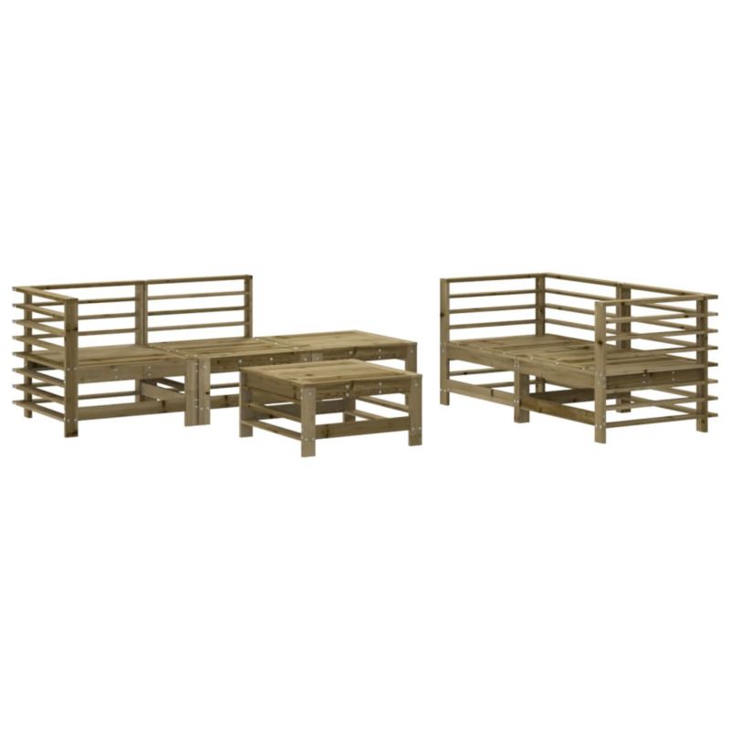 Zestaw mebli ogrodowych WaszeMeble 6-cz. z drewna brązowy WM-3186206 1 kpl