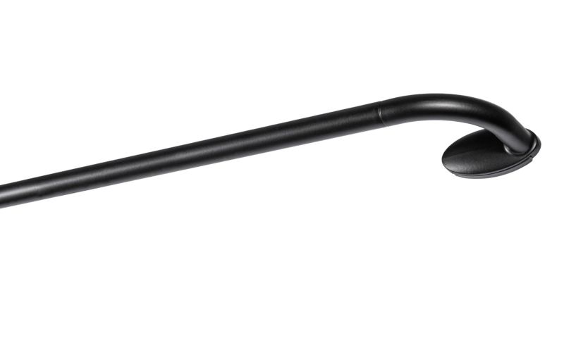 Karnisz pojedynczy Kowalski industrialny rozsuwany 120-210 cm czarny mat 1 szt.