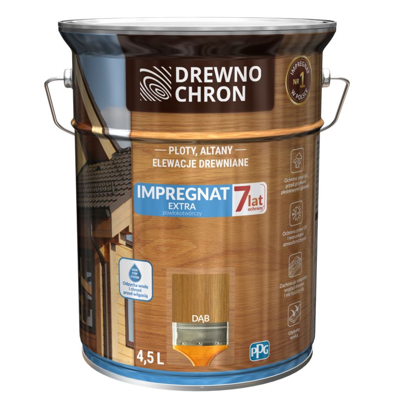 Impregnat Drewnochron Extra Powłokotwórczy dąb 4,5 l