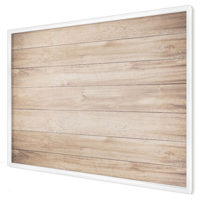 Tablica magnetyczna dekoracyjna Wallfluent 100x70 Deski drewniane w białej ramie 1szt