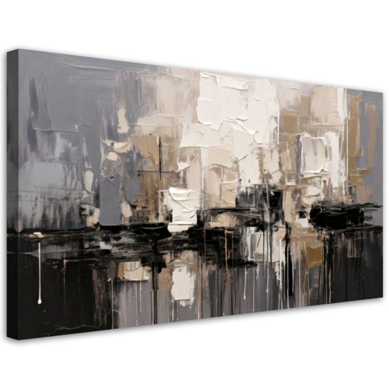 Obraz do salonu Feeby Abstrakcja w odcieniach szarości 80x40cm 1szt