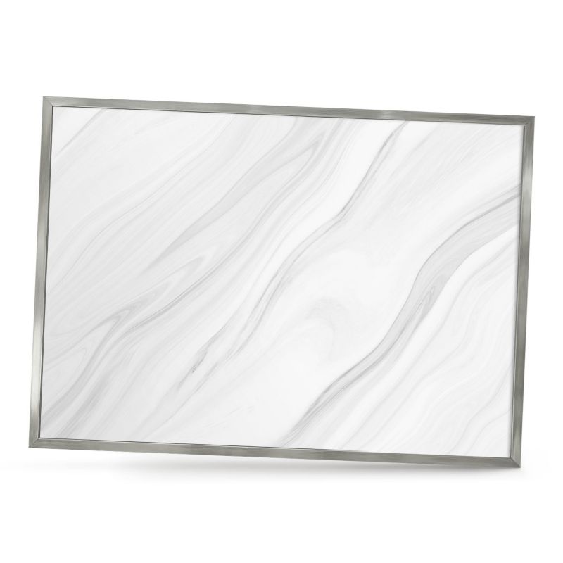 Ozdobna tablica na magnesy ArtPrintCave 70x50 Subtelny marmur w srebrnej ramie 1szt