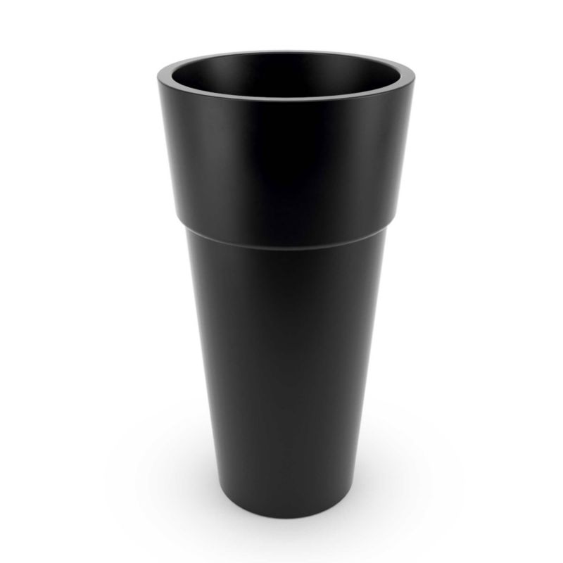 Donica PD CONCEPT Z Półką Do Ogrodu Na Taras 100 cm KARI PL-KA100 Czarna 1 szt
