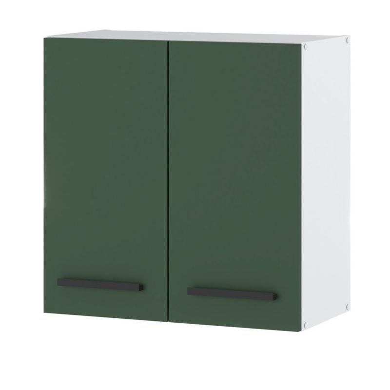 Szafka Kuchenna Hurtownia-Mebli Wisząca Blanka górna W60 60cm Biały Mat Butelkowa Zieleń 60x30x60 cm 1szt.