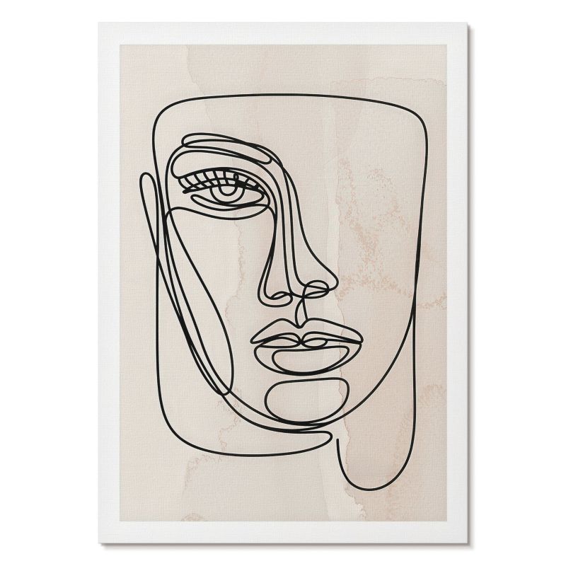 Nowoczesny Plakat na Płótnie Tulup 21x29,7 cm (A4) Twarz szkic Do salonu, sypialni, biura 1 szt.