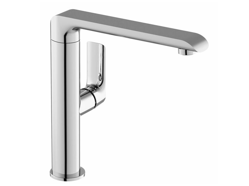Bateria umywalkowa stojąca Ravak Flat FL 016.00 261 mm z ruchomą wylewką, bez korka, chrom 1 szt