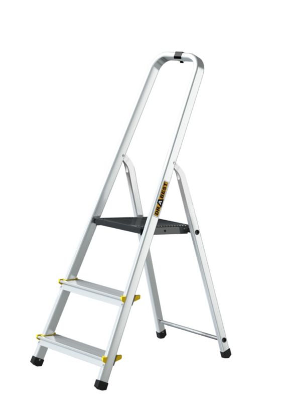 Drabina aluminiowa DRABEST profesjonalna 3 stopniowa Z HACZYKIEM 150 kg 1 szt.