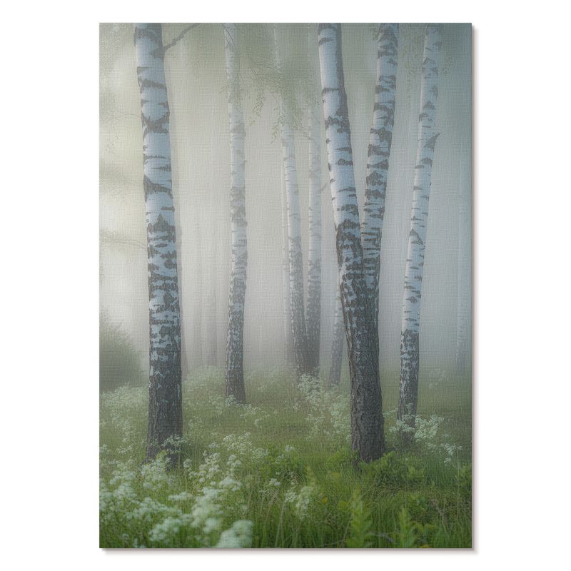 Plakat na Płótnie Tulup 42x59,4 cm (A2) Brzozowy las Do sypialni, salonu, biura 1 szt.