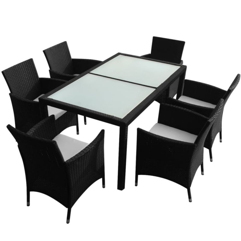 Zestaw mebli ogrodowych WaszeMeble czarny z poduszkami WM-43120 1 kpl