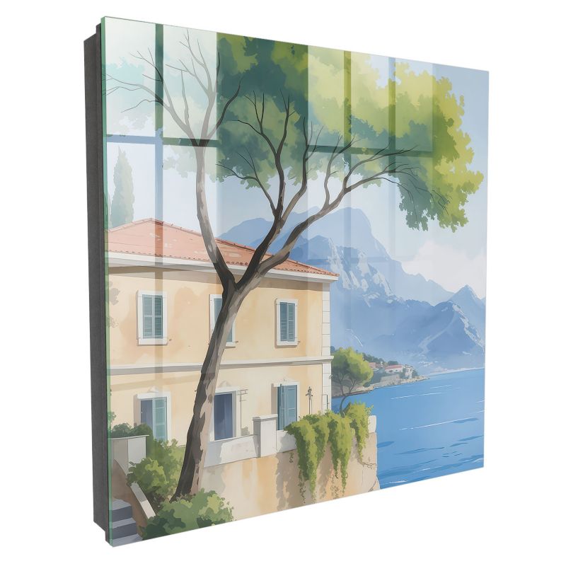 Nowoczesna Skrzynka Na Klucze Tulup 30x30 cm Spokój natury - Czarna - Otwierana na prawo 1 szt.