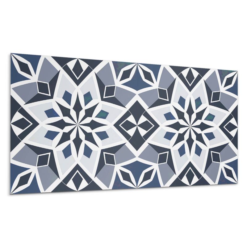 Panele samoprzylepne Wallfluent 60x30 cm Wzór kwiatów w geometrycznej odsłonie 6 szt.