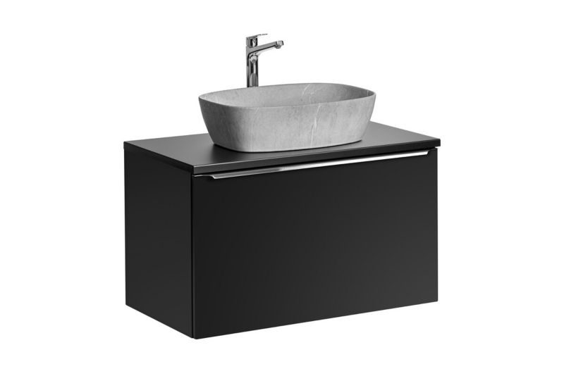 Zestaw mebli łazienkowych 80cm Comad Santa Fe Black z umywalką nablatową 1szt