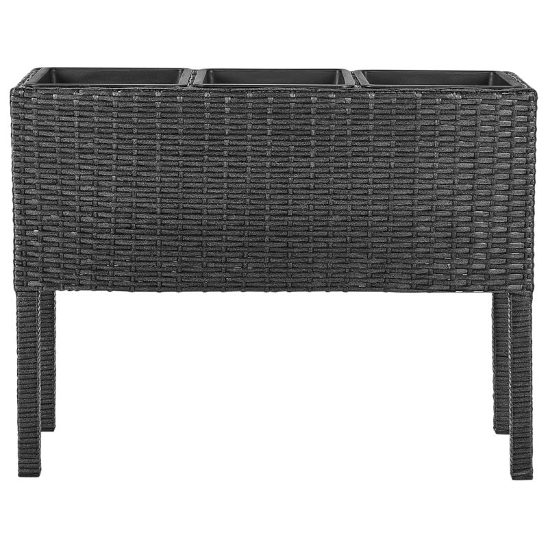 Donica na nóżkach Caragana 77 cm Czarny Technorattan 1 kpl