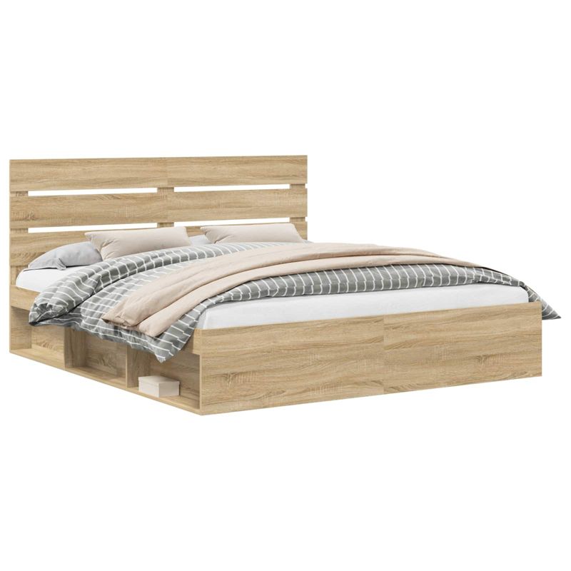 Łóżko Drewniane WaszeMeble 180x200 cm Brązowe WM-3411714 1 szt.