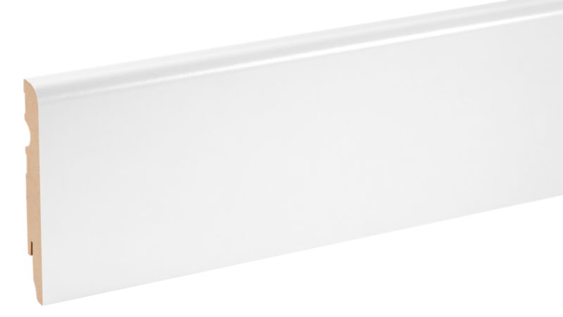 Listwa przypodłogowa Cezar Biały RAL9003 zaokrąglona okleina półmat 2200x100x16mm MDF 1 szt.