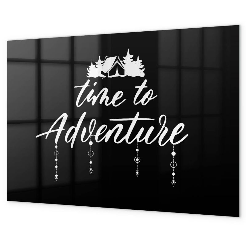 Szklana Tablica Do Pisania Markerami Tulup 100x70 cm Time To Adventure Na zdjęcia i notatk Biały marker 1 kpl