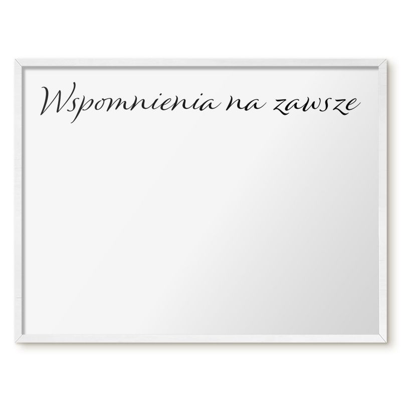 Tablica Magnetyczna Do Salonu Tulup 80x60 cm Wspomnienia na zawsze 4 - Biała rama Do salonu, sypialni 1 szt.