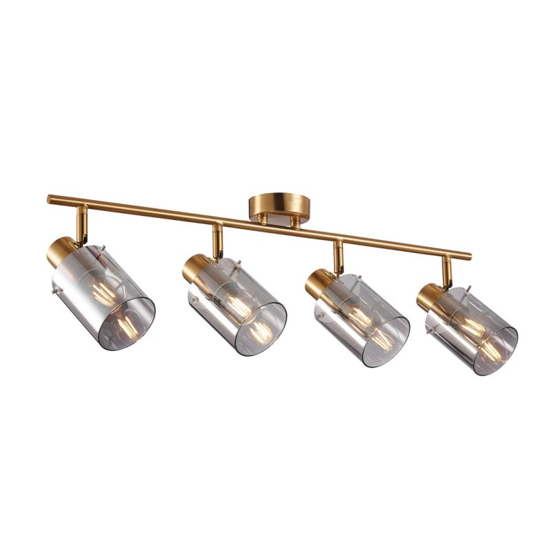 Reflektor sufitowy ruchomy Italux Sardo mosiężno-złoty 4xE14x40W IP20 wym:16x62x18cm - 1 szt.