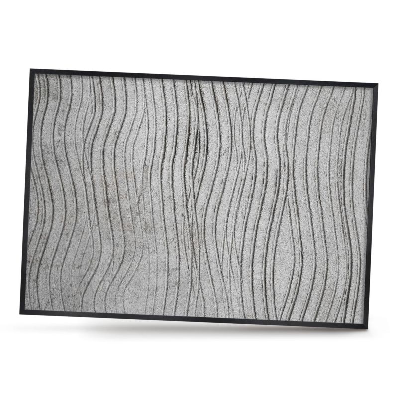 Tablica magnetyczna dekoracyjna ArtPrintCave 100x70 Szare fale w czarnej ramie 1szt