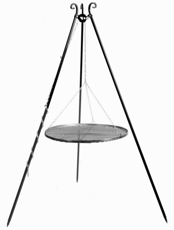 Grill TYLETEGOTU na trójnogu TRIVO 80 cm czarny 1 szt