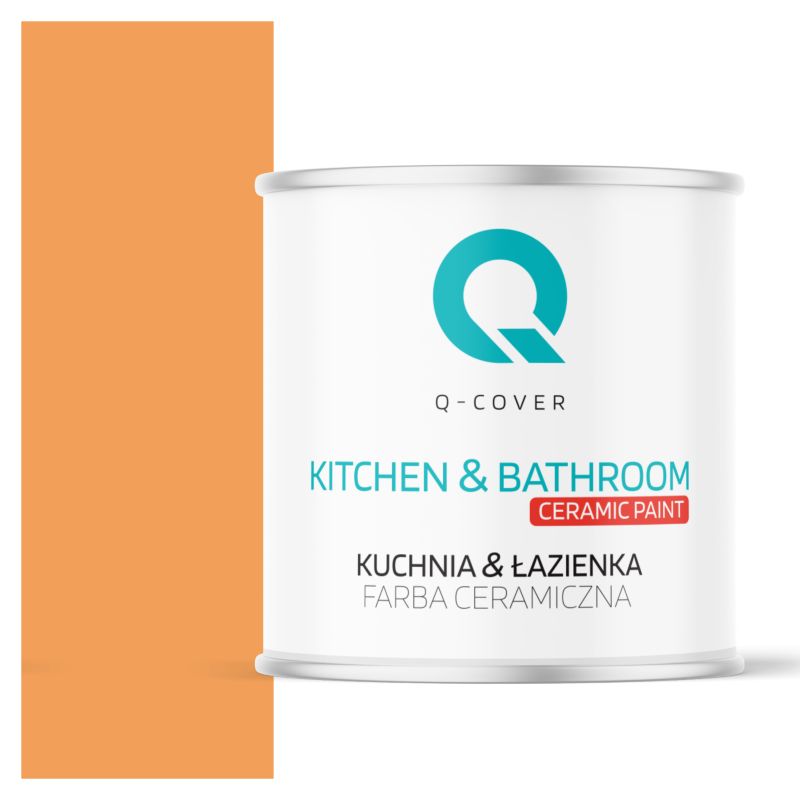 Farba Ceramiczna Kuchnia & Łazienka Q-Cover Pomarańczowy H5944 Głęboki Mat 2L