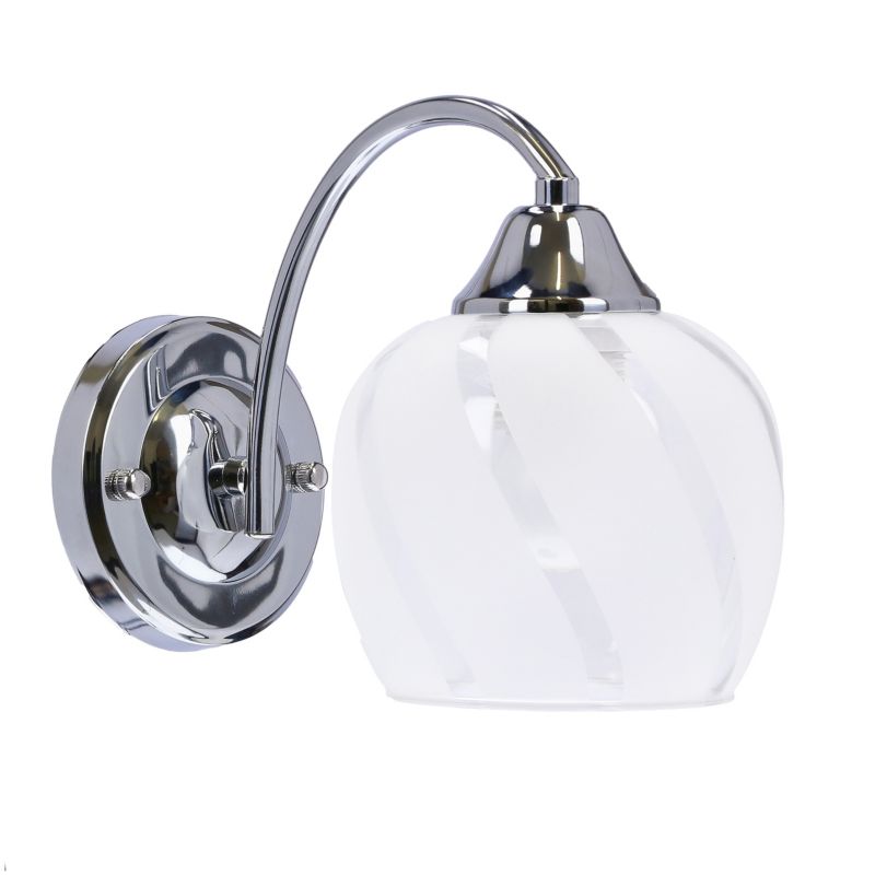 Kinkiet klosz ze wzorem Candellux Prego chromowany 1xE27x60W IP20 wym:17x23x15cm - 1 szt.
