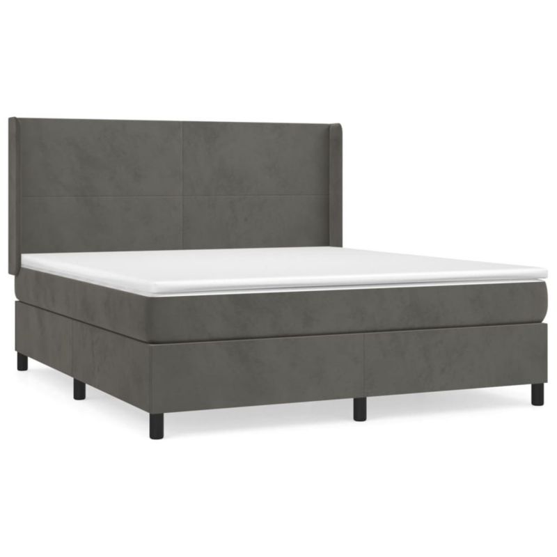 Łóżko kontynentalne WaszeMeble 160x200 cm ciemnoszare WM-3132568 1 szt.