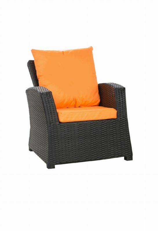 Poduszka na fotel ogrodowy Technorattan, Setgarden, 56x52x7cm + 56x50cm Pomarańczowa dwustronne Poduszki na krzesło ogrodowe, 4szt