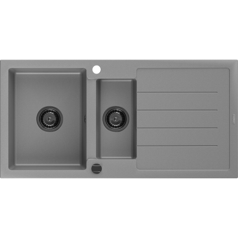 Zlewozmywak wpuszczany Mexen Andres 1,5-komorowy szary 1000x500 mm 6515101510-71-B