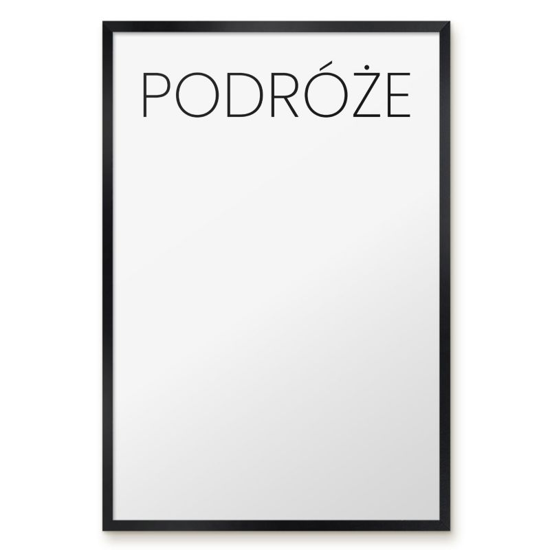 Tablica Magnetyczna Do Sypialni Tulup 40x60 cm Podróże 3 - Czarna rama Do salonu, sypialni 1 szt.