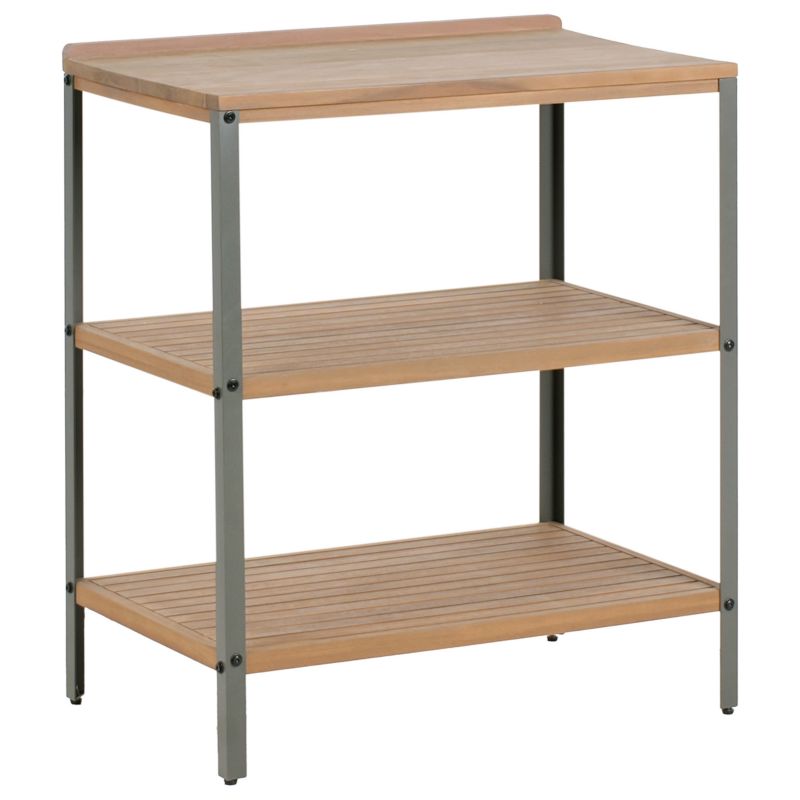 Wyspa kuchenna ogrodowa 80 cm Ivrea Certyfikowane drewno akacjowe Brązowy 1 szt.