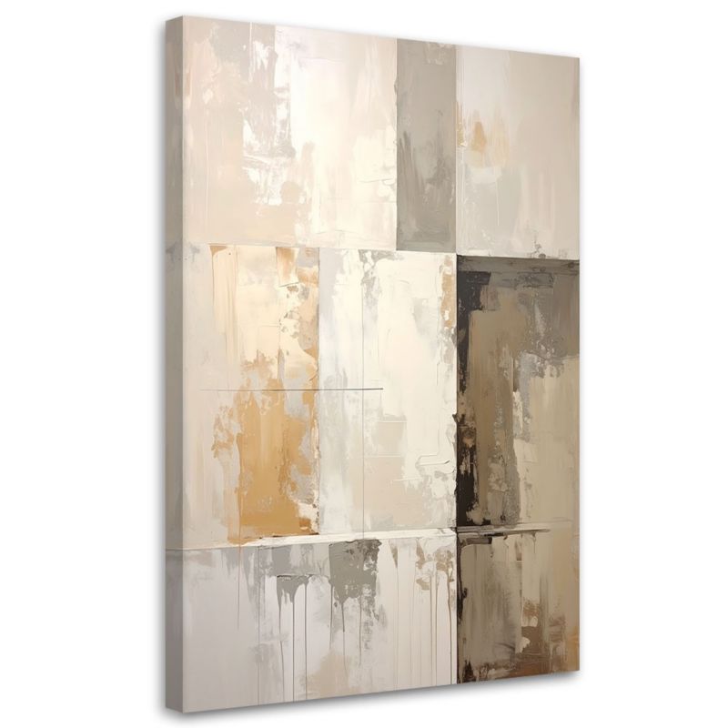 Obraz do salonu sypialni kuchni biura loftu Feeby Nowoczesna beżowa 60x90cm 1szt