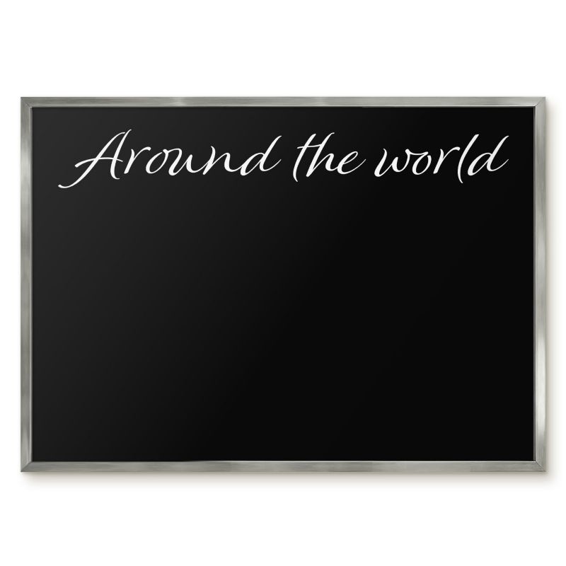 Tablica Na Magnesy Z Podróży Tulup 70x50 cm Around the world 9 - Srebrna rama Do salonu, sypialni 1 szt.