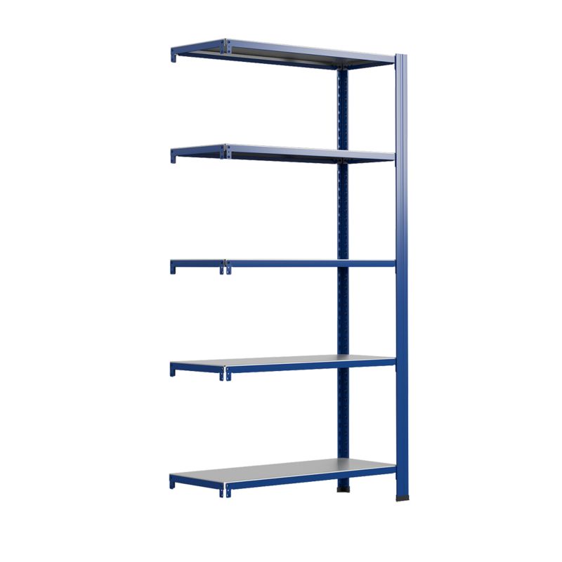 Dodatkowy moduł AR Shelving do wtykowego regału metalowego z profilem T z 5 półkami 250x100x30 cm 250 kg 1 szt