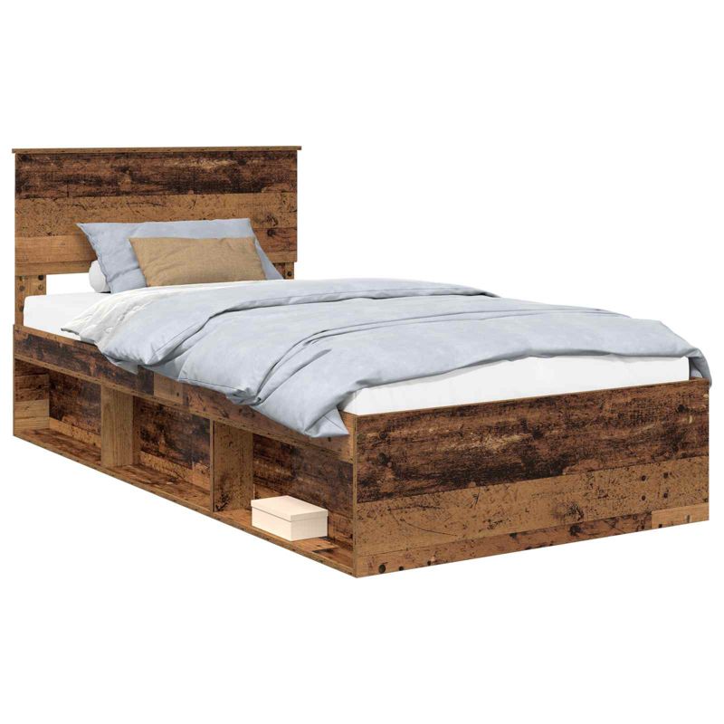 Łóżko Drewniane WaszeMeble 100x200 cm Brązowe WM-3410643 1 szt.