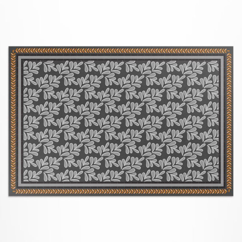 Dywan Winylowy Z Nadrukiem Wallfluent 60x90 cm Kwiecisty warkocz motyw roślinny 1 szt.