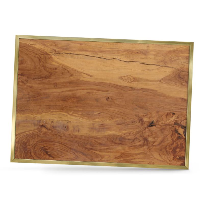 Tablica magnetyczna dekoracyjna ArtPrintCave 70x50 Naturalne drewno w złotej ramie 1szt