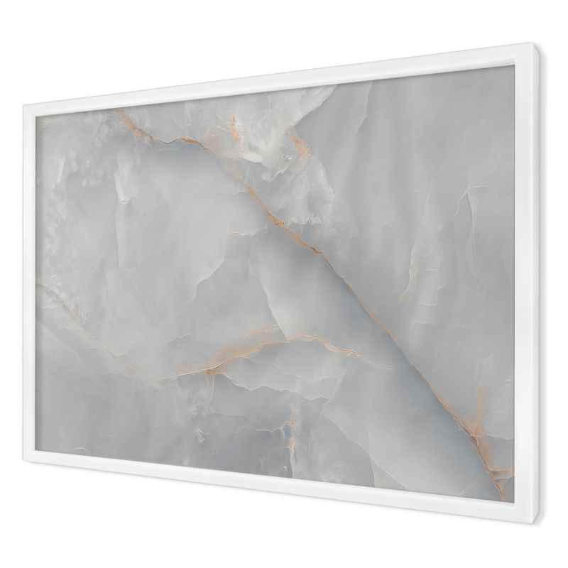 Dekoracyjna tablica magnetyczna Wallfluent 60x40 Szare żyły w białej ramie 1szt