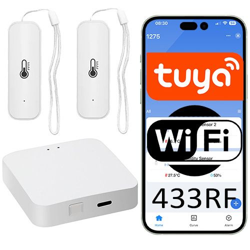 Stacja pogodowa Sone WiFi z dwoma czujnikami temperatury i wilgotności 1 szt.