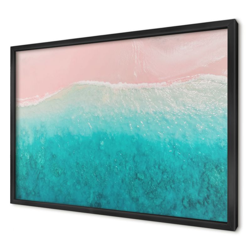 Magnetyczna tablica ozdobna Wallfluent 60x40 Letni relaks w czarnej ramie 1szt