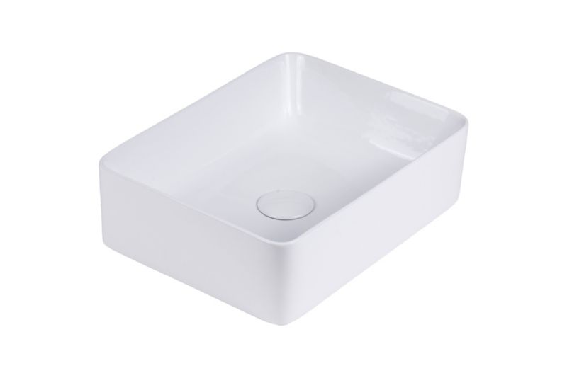 Umywalka nablatowa prostokątna Uptrend Roma 40x30cm błyszcząca biel ceramika up-clean 1 szt.