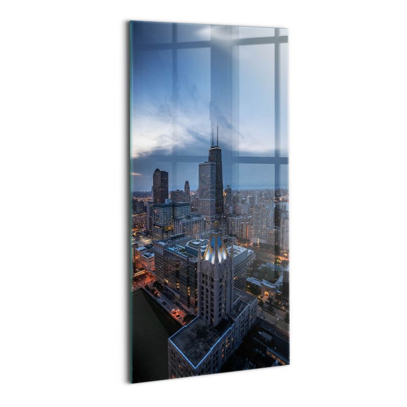 Obraz Szklany Wallfluent 70x140 cm Zdjęcie miasta Chicago 1 szt.