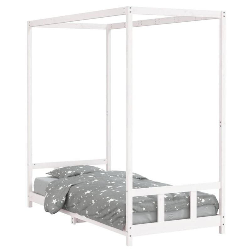 Łóżko Drewniane WaszeMeble 90x200 cm Białe WM-834523 1 szt.