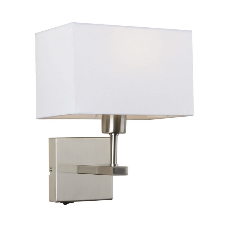 Kinkiet ścienny Italux Norte chromowany biały styl nowoczesny 1 x E27 x IP20 wym: 29 x 19 cm - 1 szt.