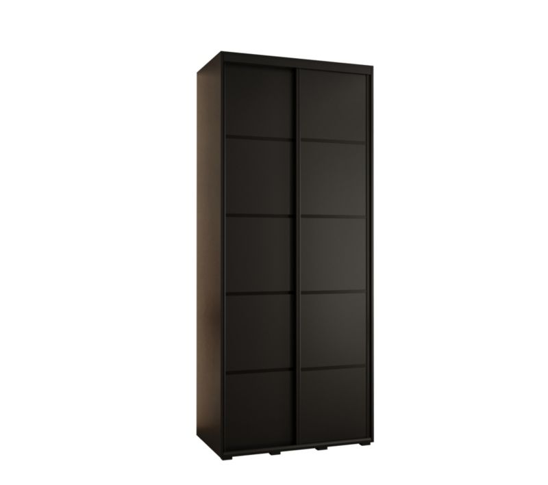 Szafa przesuwna Abiks DAVOS 4 wysoka szer.110cm gł.45cm czarny/czarny/czarny 1szt.