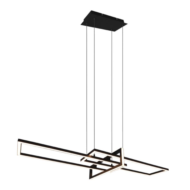 Lampa sufitowa wisząca Trio Salinas 7923 czarno-biała nowoczesna wbudowany LED 34W 1 szt.
