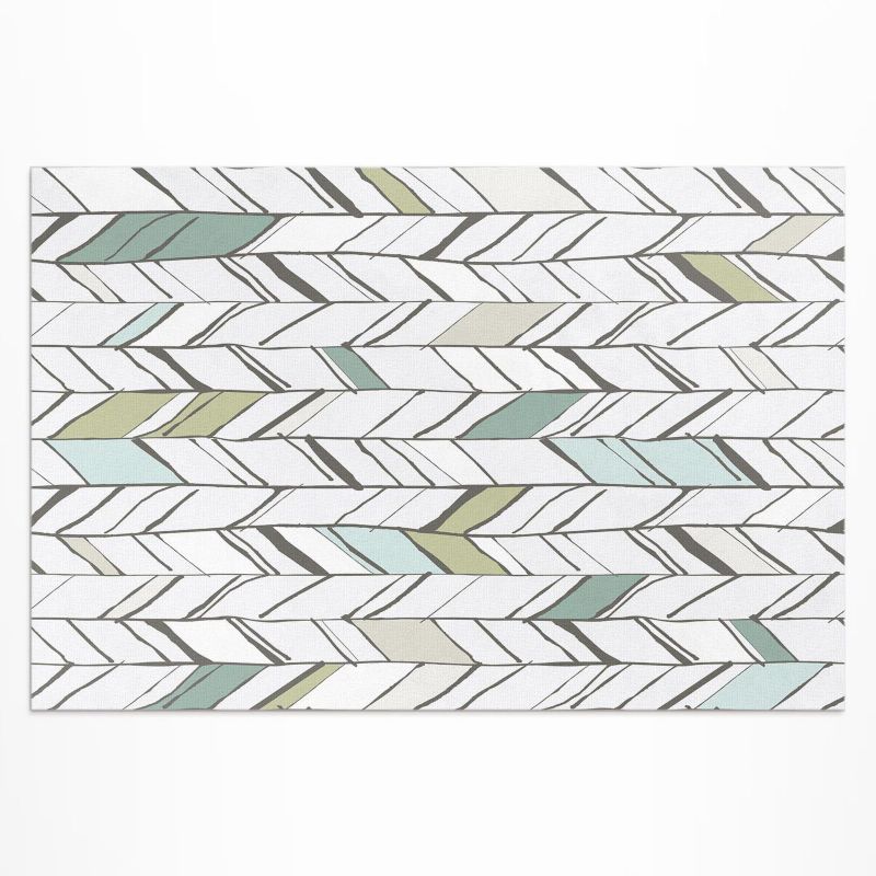 Dywan Winylowy Zewnętrzny Wallfluent 80x120 cm Abstrakcja jodełka styl indiański 1 szt.