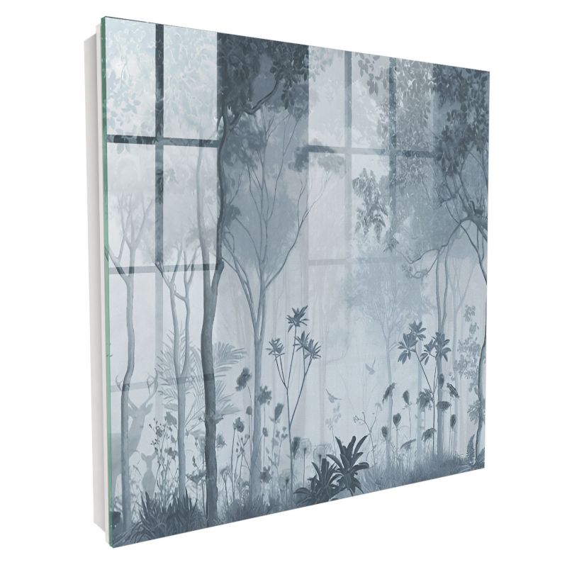 Szafka Na Klucze Tulup 30x30 cm Mglisty las 3 - Biała - Otwierana na lewo 1 szt.