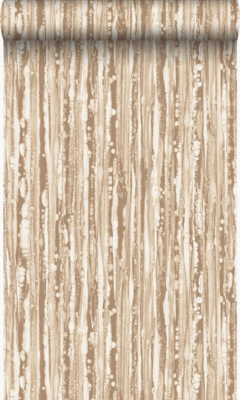 Tapeta Origin Wallcoverings paski błyszczącego brązu 53 cm x 10.05 m - 1 rol.